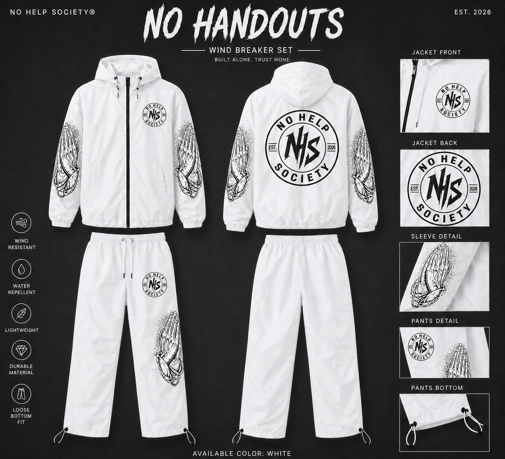 “ No Handouts  ” windbreaker set
